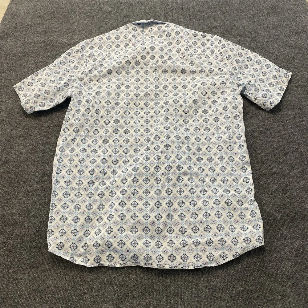 Rafter C Abstract Cowboy Collection Pearl Snap Shirt Mens XLT Big & Tall Stretch - Picture 5 of 7